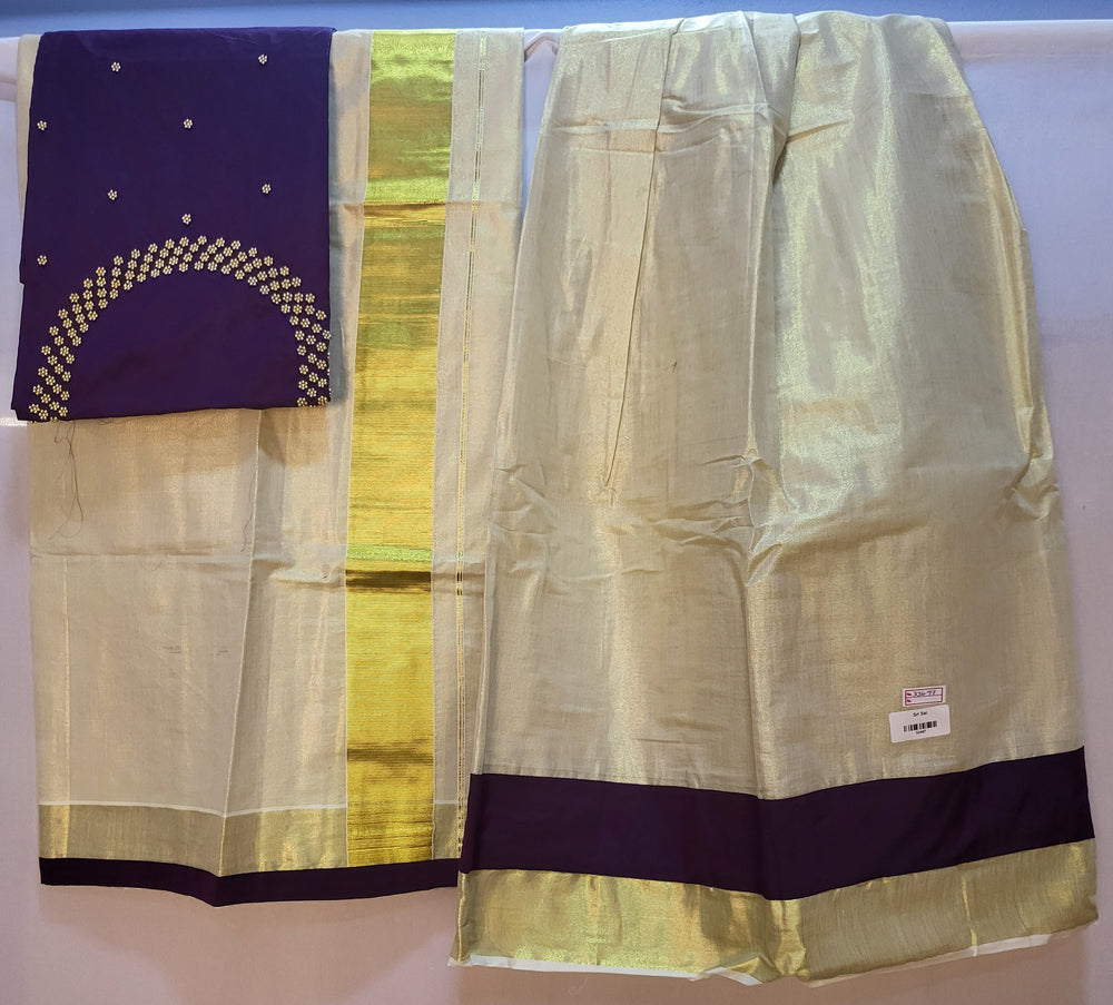 Kerala Kasavu Saree: Buy Latest Indian Designer Kerala Kasavu Saree Online  - Utsav Fashion